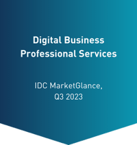 Digital Business Professional Services badge from IDC MarketGlance, Q3 2023