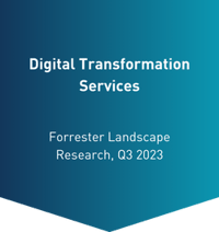 Digital Transformation Services badge from Forrester Landscape Research, Q3 2023