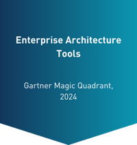 Enterprise Architecture Tools badge from Gartner Magic Quadrant, 2024