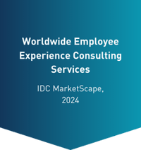 Worldwide Employee Experience Consulting Services badge from IDC MarketScape, 2024